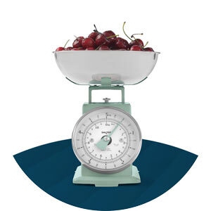 Sage green kitchen scales