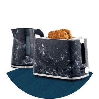 Black marble kettle and toaster