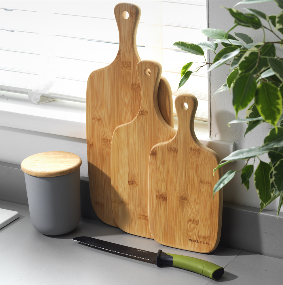 3 bamboo chopping boards